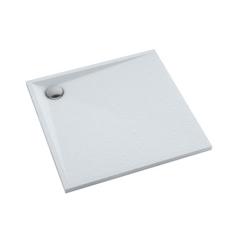 Schedline Brodzik kompozytowy Stabilsound Plus® Libra White Stone 80x80x3 cm, kwadratowy, Gwarancja 15 lat